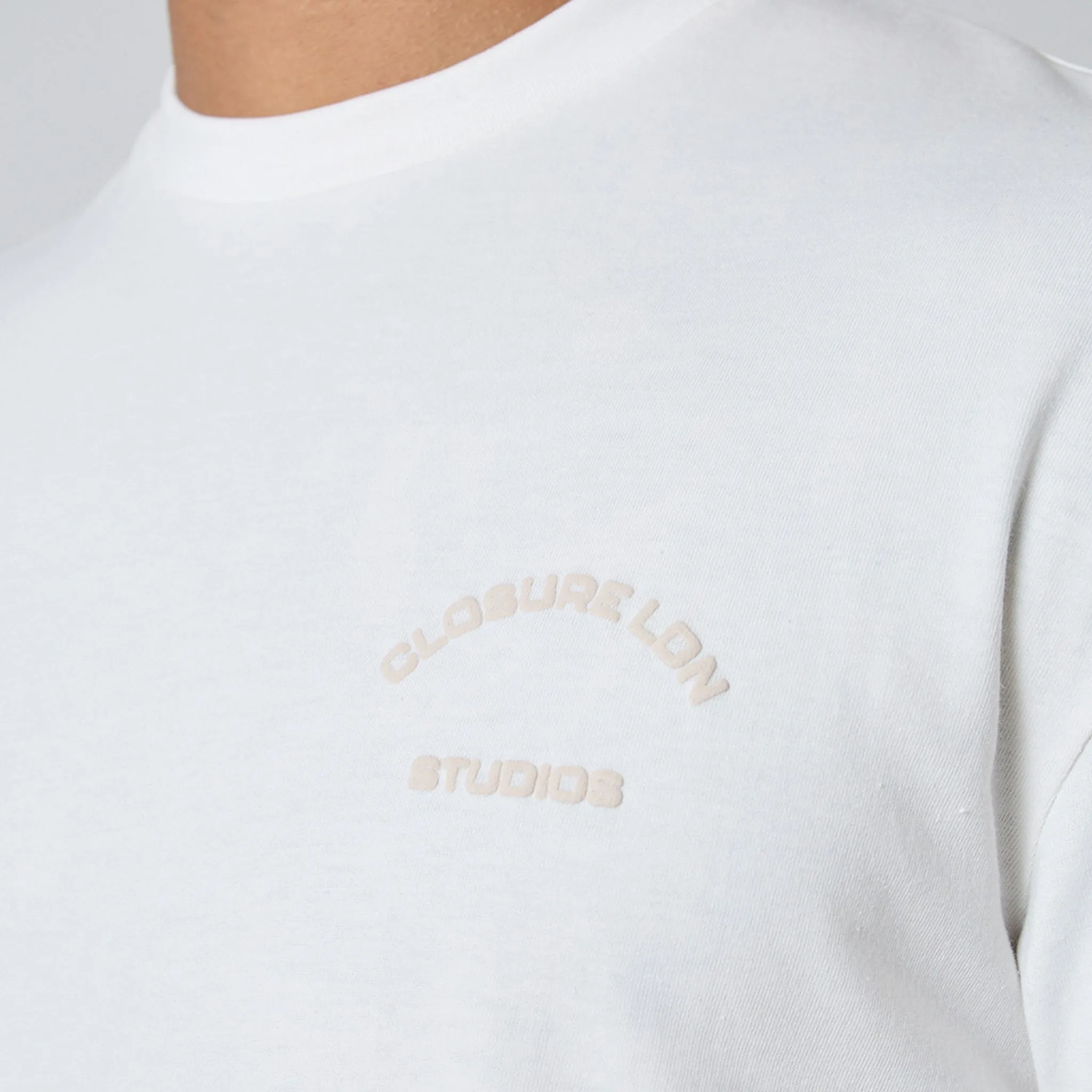 Stamped Logo Relaxed Fit T-Shirt | Ecru