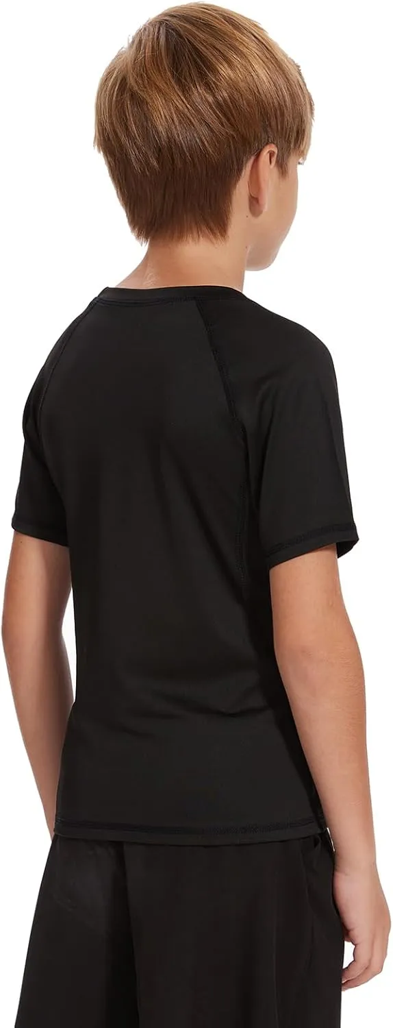 Star Vibe Boys Compression Shirt Short Sleeve Quick Dry Athletic Shirts Kids Sports Base Layer Performance Summer Tops