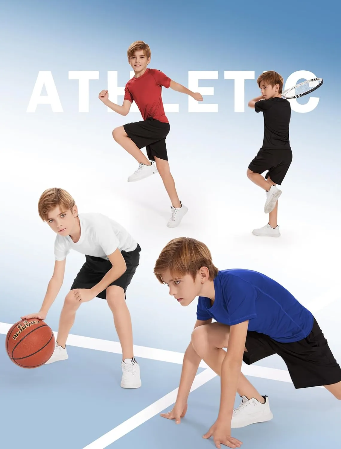 Star Vibe Boys Compression Shirt Short Sleeve Quick Dry Athletic Shirts Kids Sports Base Layer Performance Summer Tops