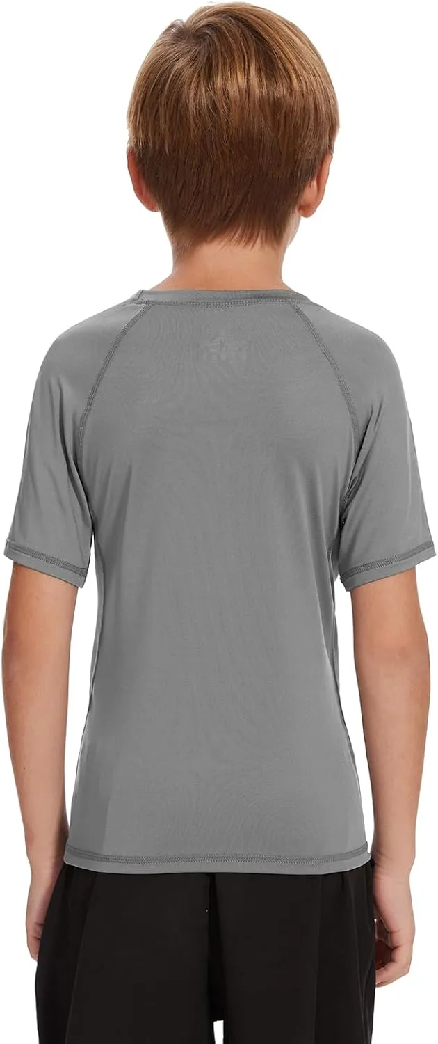 Star Vibe Boys Compression Shirt Short Sleeve Quick Dry Athletic Shirts Kids Sports Base Layer Performance Summer Tops