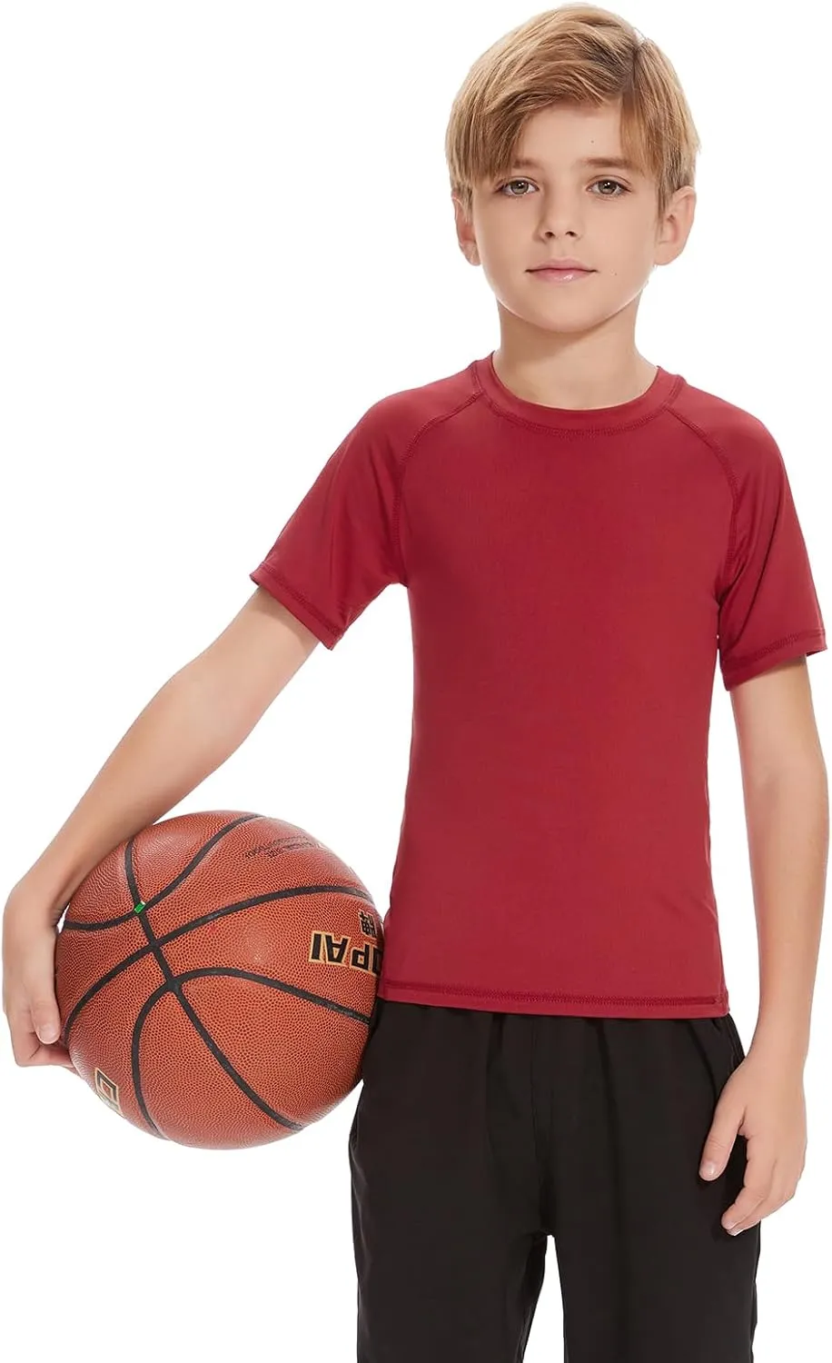 Star Vibe Boys Compression Shirt Short Sleeve Quick Dry Athletic Shirts Kids Sports Base Layer Performance Summer Tops