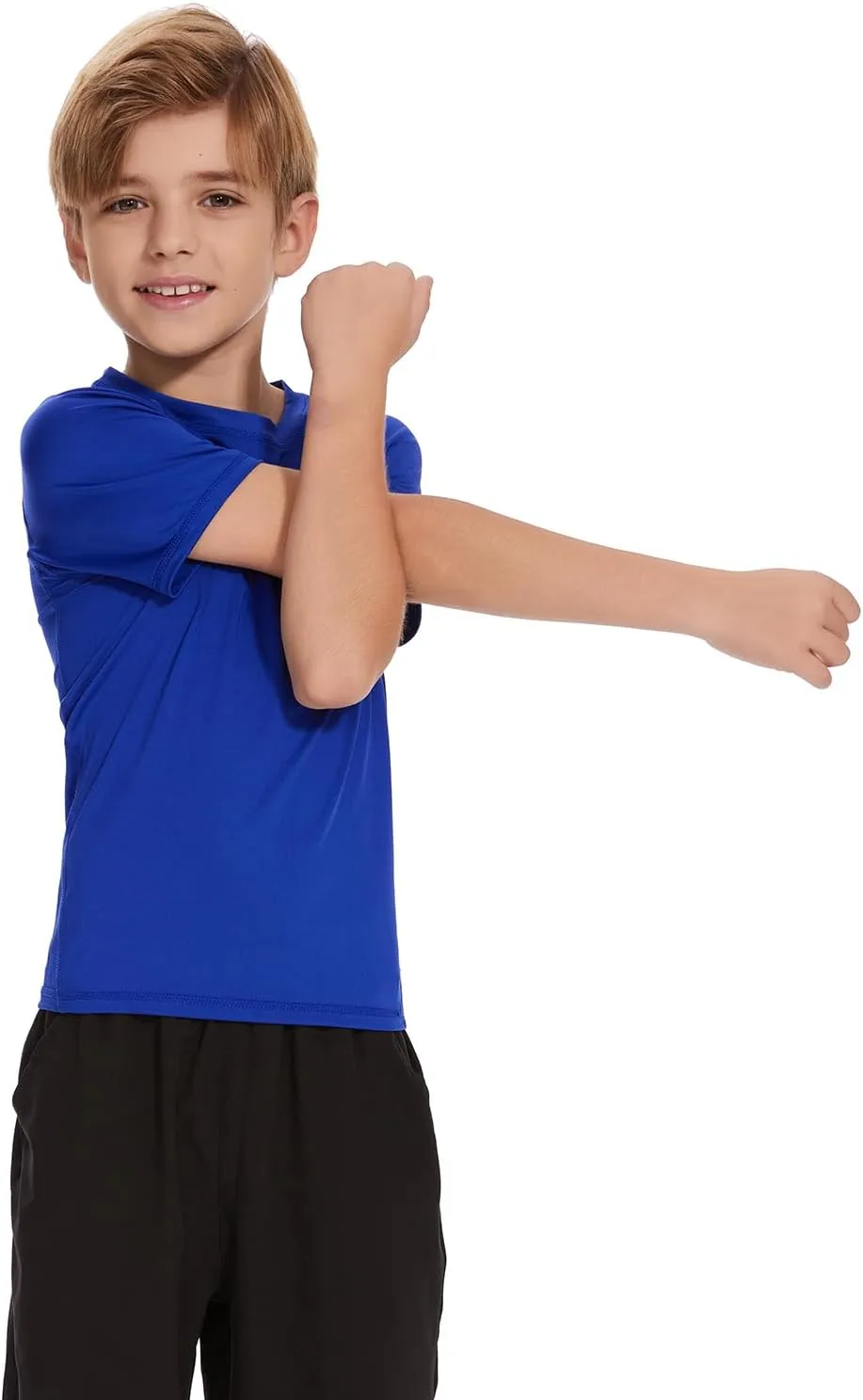 Star Vibe Boys Compression Shirt Short Sleeve Quick Dry Athletic Shirts Kids Sports Base Layer Performance Summer Tops