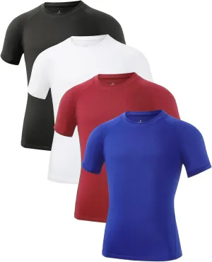 Star Vibe Boys Compression Shirt Short Sleeve Quick Dry Athletic Shirts Kids Sports Base Layer Performance Summer Tops