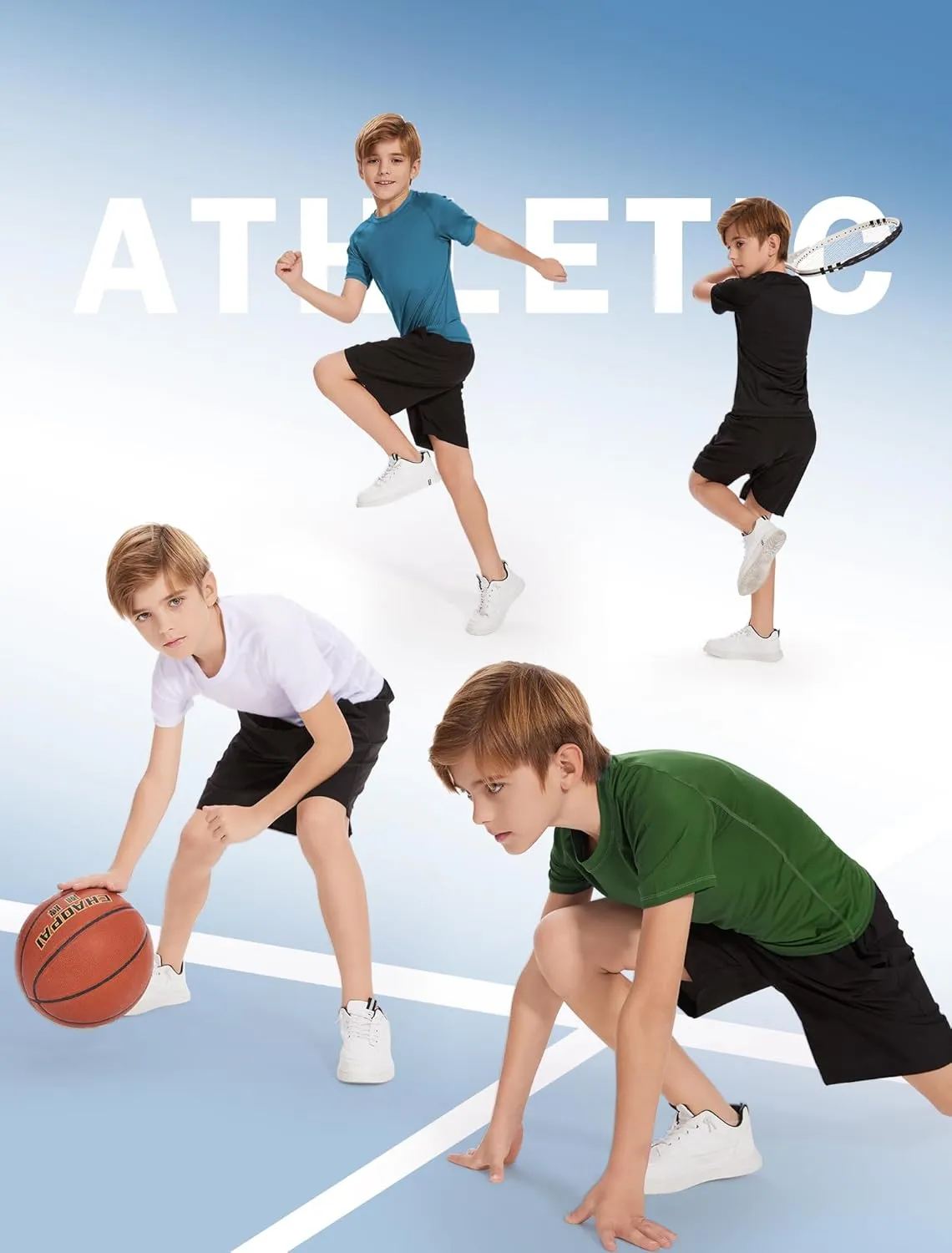 Star Vibe Boys Compression Shirt Short Sleeve Quick Dry Athletic Shirts Kids Sports Base Layer Performance Summer Tops