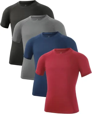 Star Vibe Boys Compression Shirt Short Sleeve Quick Dry Athletic Shirts Kids Sports Base Layer Performance Summer Tops