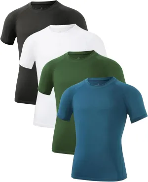 Star Vibe Boys Compression Shirt Short Sleeve Quick Dry Athletic Shirts Kids Sports Base Layer Performance Summer Tops