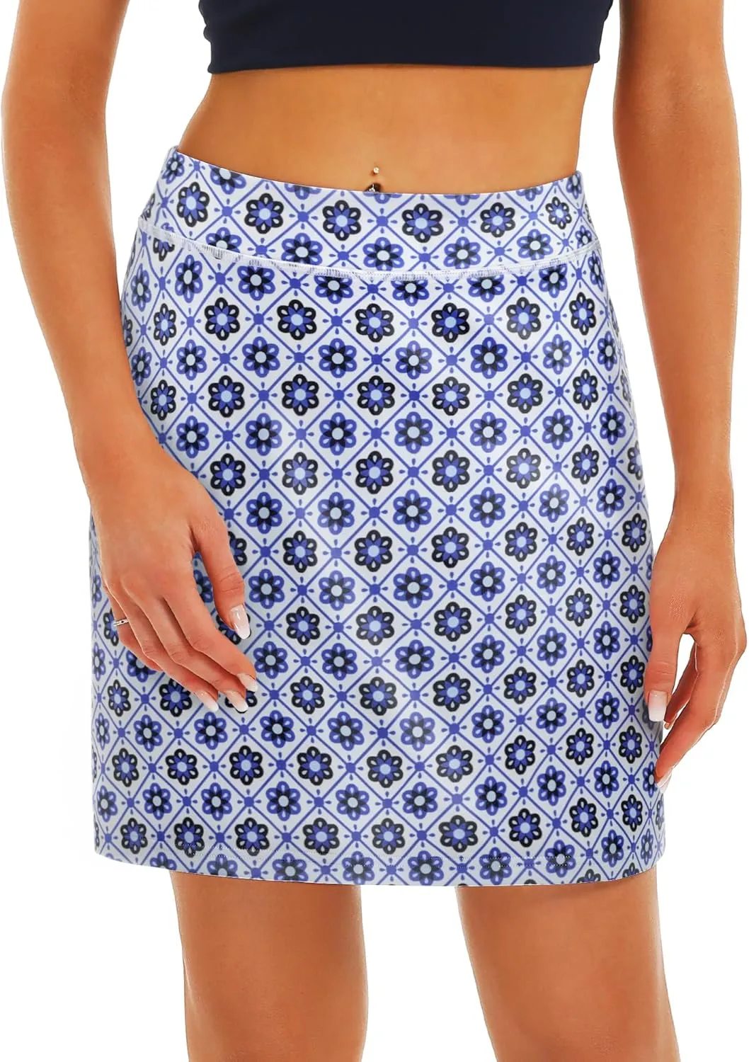 Stelle Women's Athletic Skorts 17" Golf Skirts Inner Shorts Tennis Skort with 2 Pockets Running Sports Pickleball Skirt