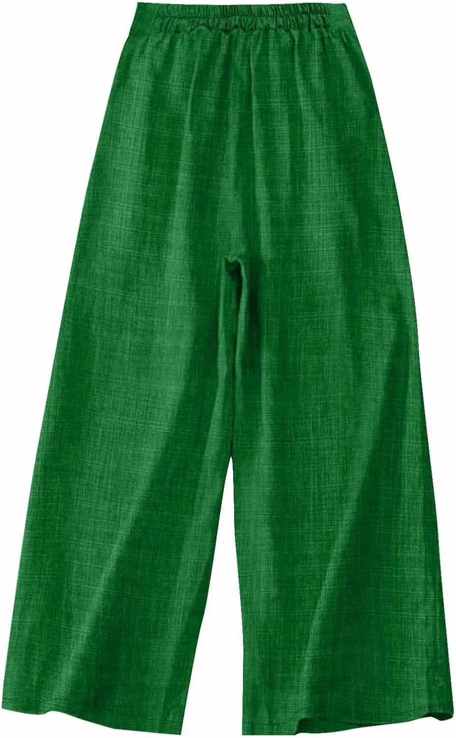 Summer Pants for Women 2025 Dressy High Waisted Linen Pants Women Button Beach Wide Leg Trousers with Pockets