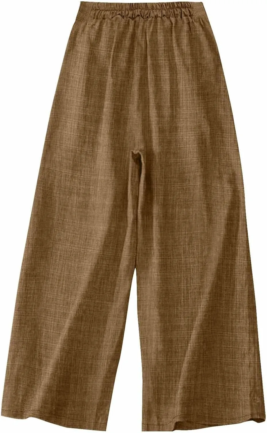 Summer Pants for Women 2025 Dressy High Waisted Linen Pants Women Button Beach Wide Leg Trousers with Pockets