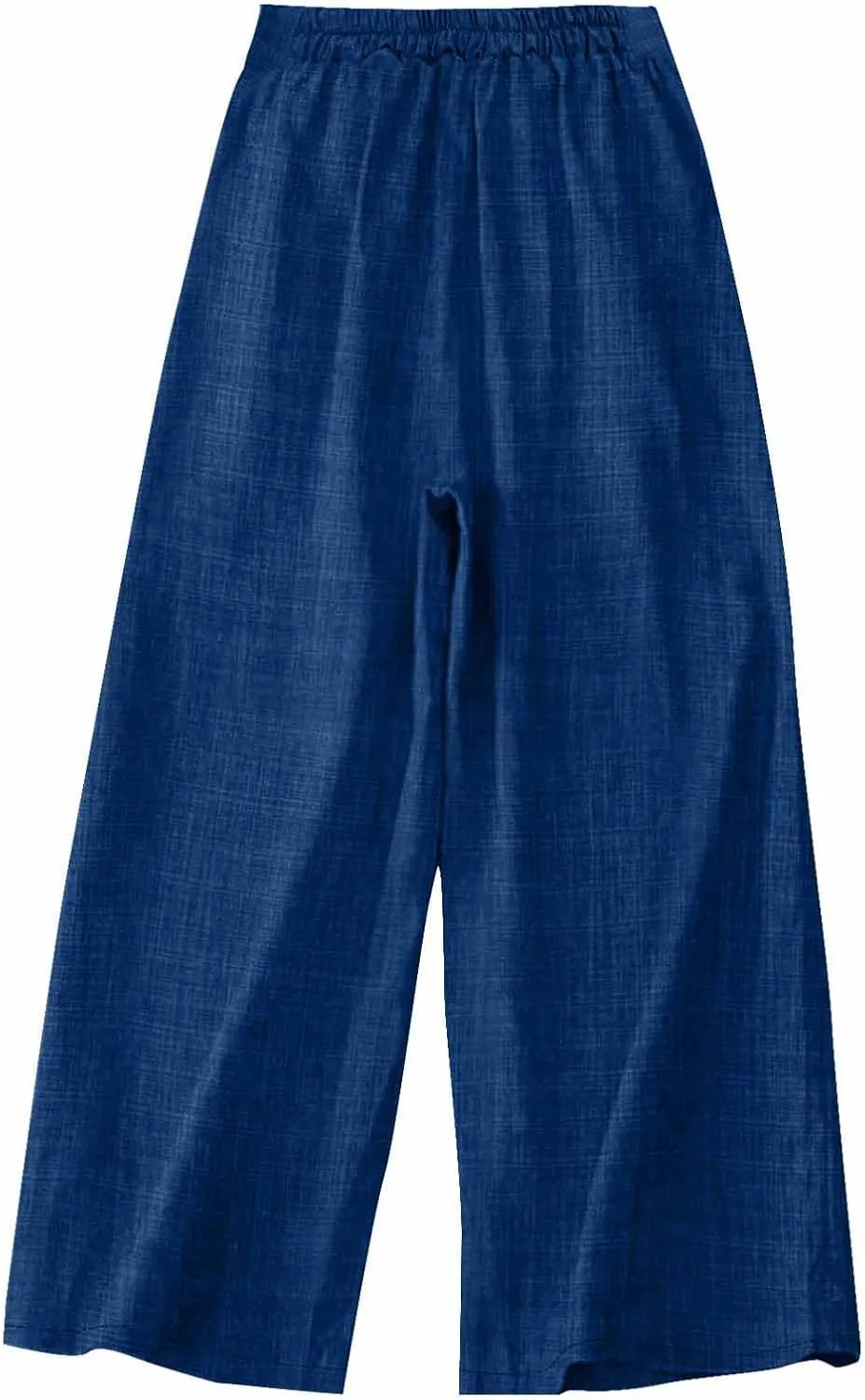 Summer Pants for Women 2025 Dressy High Waisted Linen Pants Women Button Beach Wide Leg Trousers with Pockets