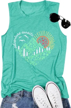 Sunrise Sunset Sunshine T Shirt for Women Outdoor Workout Hawaii Beach Sea Nature Adventure Tee Top