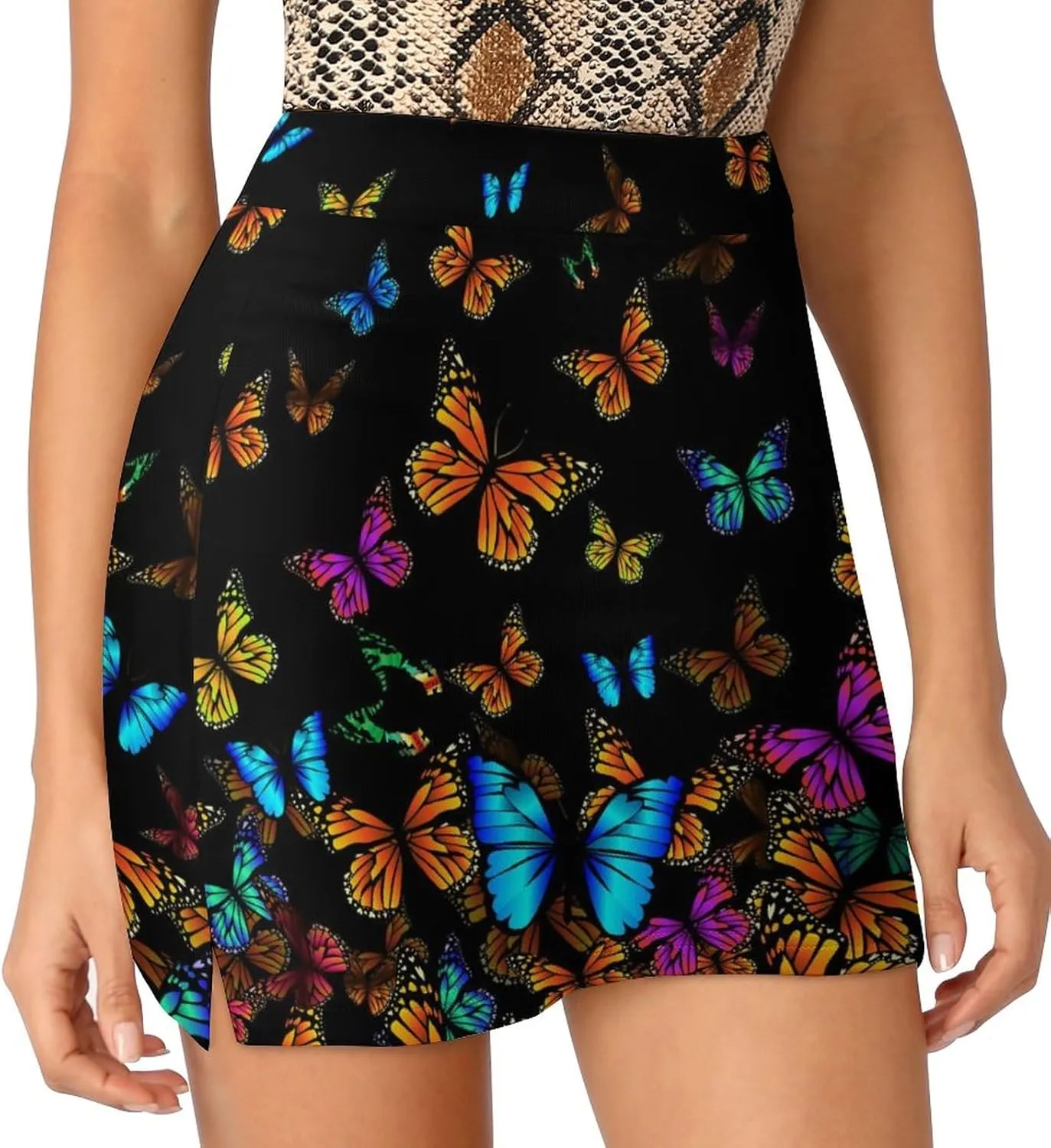 Supdreamc Women Tennis Skirts Inner Shorts Elastic Sports Golf Skorts with Pockets