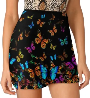 Supdreamc Women Tennis Skirts Inner Shorts Elastic Sports Golf Skorts with Pockets