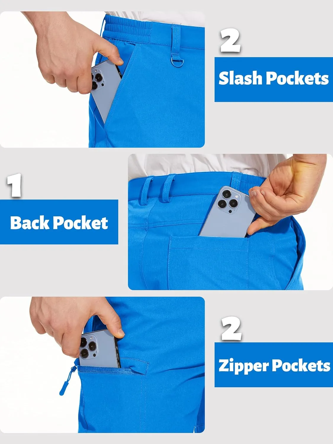 TACVASEN Men's Hiking Cargo Shorts Quick Dry Lightweight for Outdoor Golf Fishing Tactical Casual with Multi Pockets