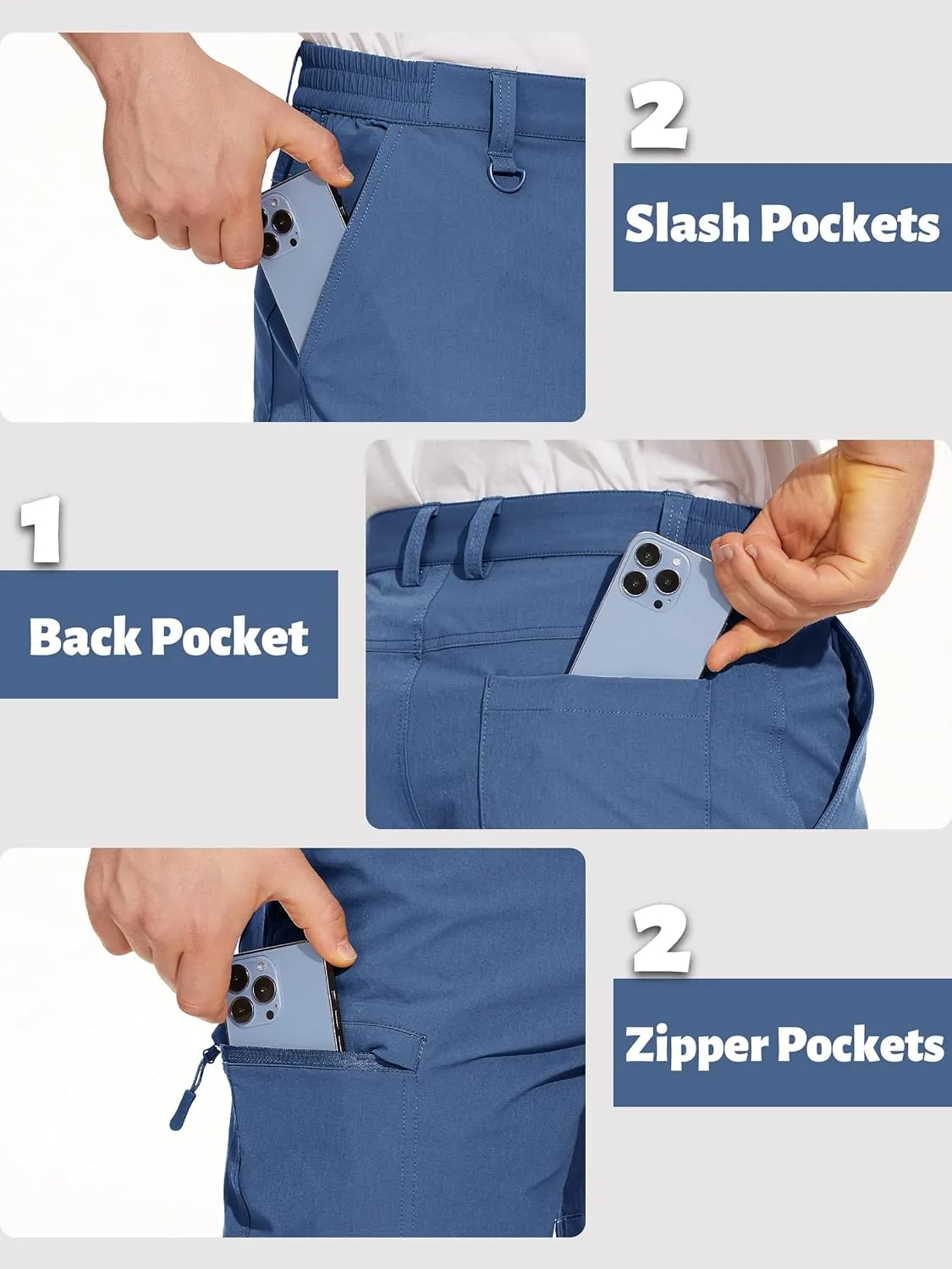 TACVASEN Men's Hiking Cargo Shorts Quick Dry Lightweight for Outdoor Golf Fishing Tactical Casual with Multi Pockets