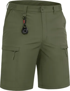 TACVASEN Men's Hiking Cargo Shorts Quick Dry Lightweight for Outdoor Golf Fishing Tactical Casual with Multi Pockets