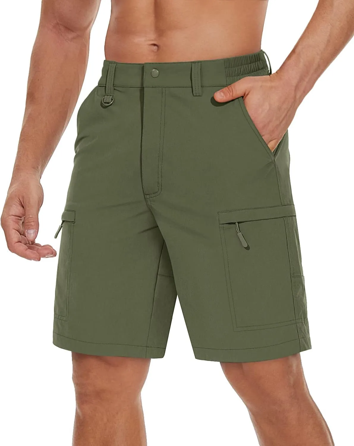TACVASEN Men's Hiking Cargo Shorts Quick Dry Lightweight for Outdoor Golf Fishing Tactical Casual with Multi Pockets