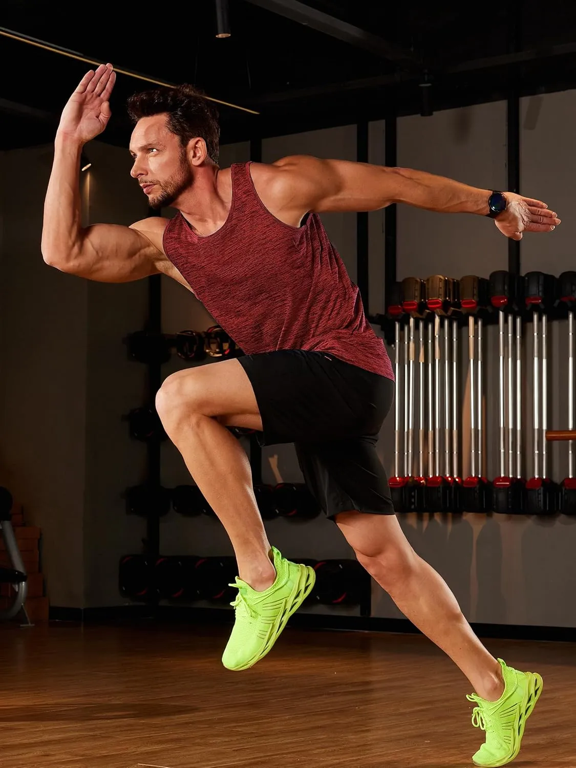 TACVASEN Men's Tank Tops Quick Dry Sleeveless Workout Muscle Shirt Athletic Bodybuilding Gym Performance Tee Shirts