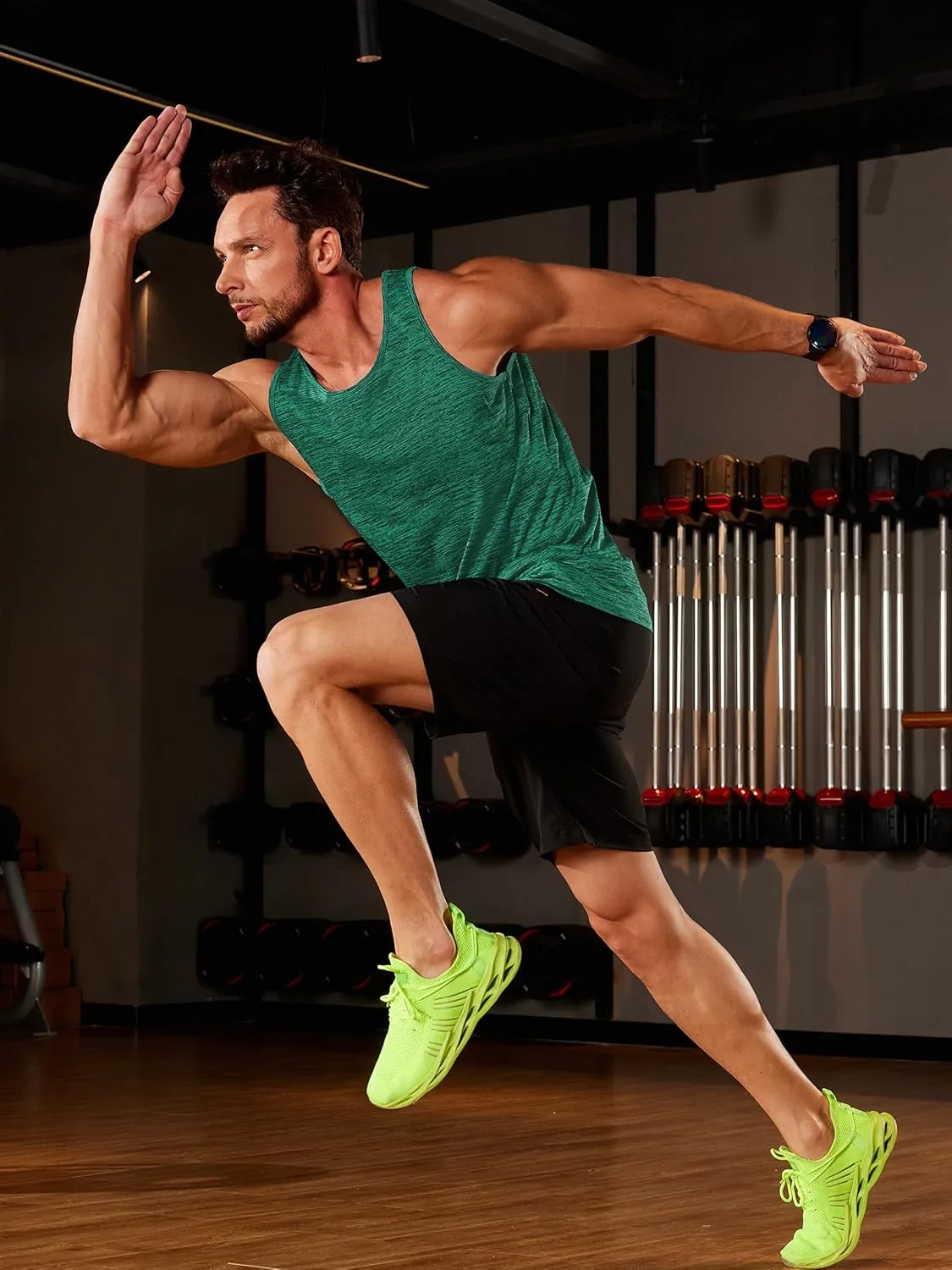 TACVASEN Men's Tank Tops Quick Dry Sleeveless Workout Muscle Shirt Athletic Bodybuilding Gym Performance Tee Shirts