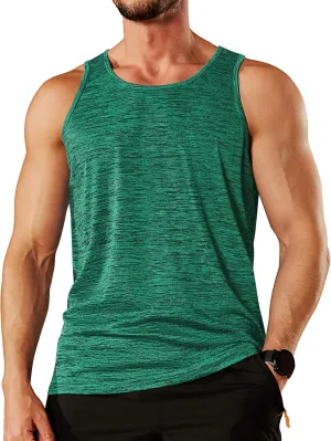 TACVASEN Men's Tank Tops Quick Dry Sleeveless Workout Muscle Shirt Athletic Bodybuilding Gym Performance Tee Shirts