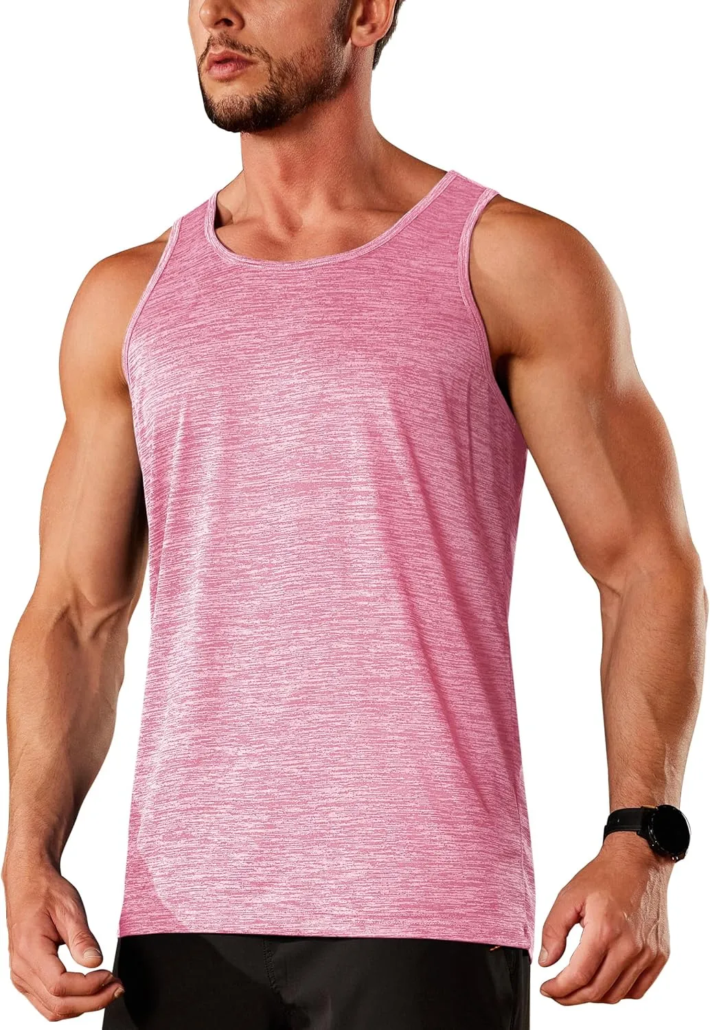 TACVASEN Men's Tank Tops Quick Dry Sleeveless Workout Muscle Shirt Athletic Bodybuilding Gym Performance Tee Shirts