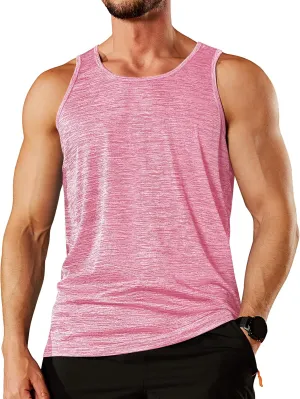TACVASEN Men's Tank Tops Quick Dry Sleeveless Workout Muscle Shirt Athletic Bodybuilding Gym Performance Tee Shirts