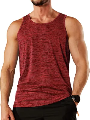 TACVASEN Men's Tank Tops Quick Dry Sleeveless Workout Muscle Shirt Athletic Bodybuilding Gym Performance Tee Shirts