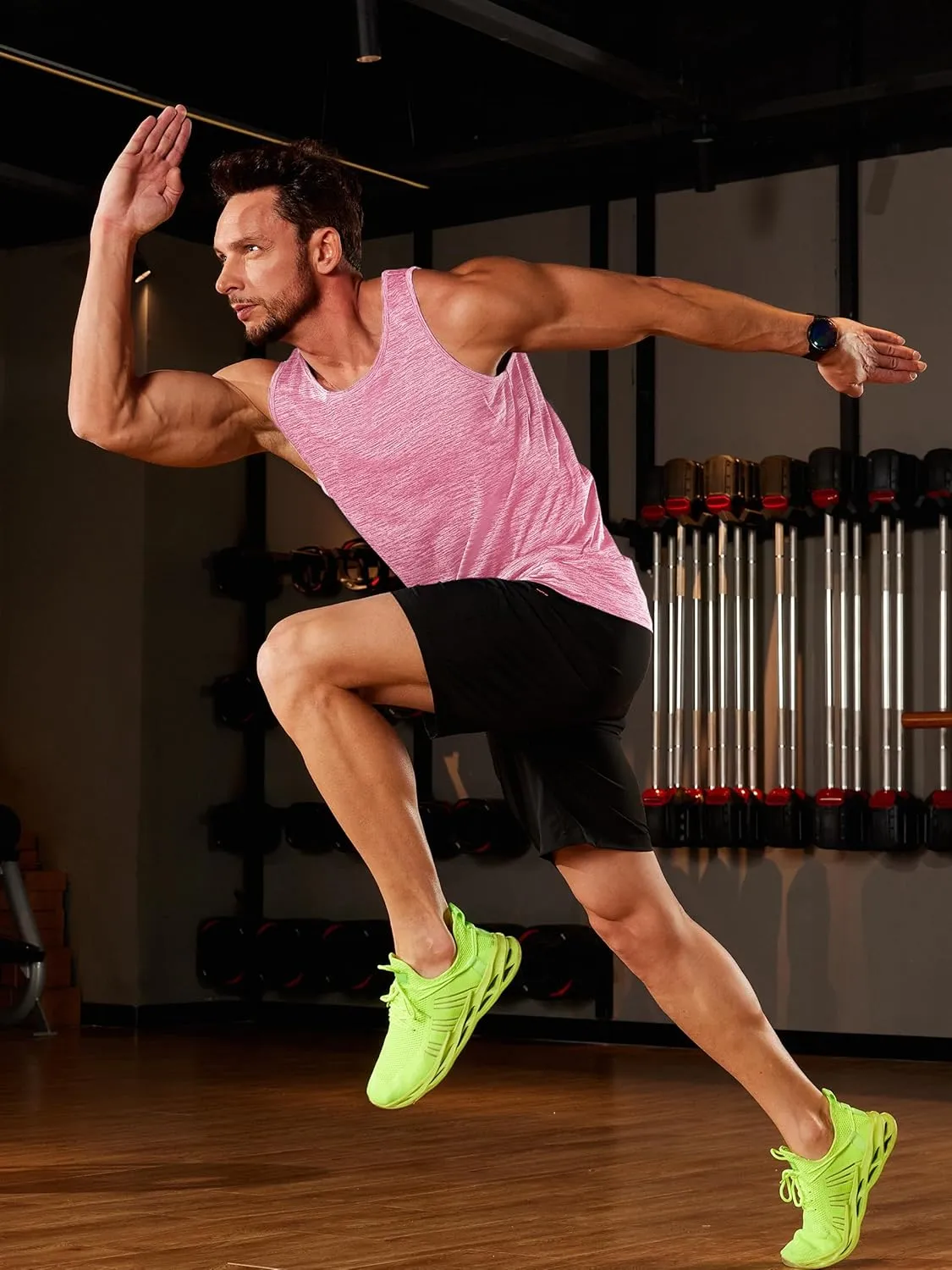 TACVASEN Men's Tank Tops Quick Dry Sleeveless Workout Muscle Shirt Athletic Bodybuilding Gym Performance Tee Shirts