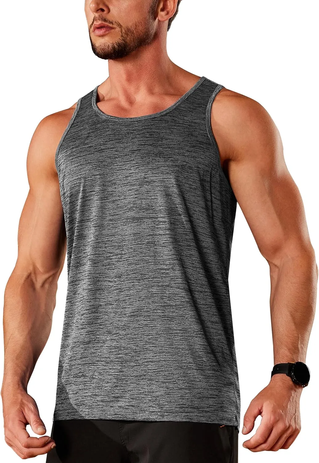 TACVASEN Men's Tank Tops Quick Dry Sleeveless Workout Muscle Shirt Athletic Bodybuilding Gym Performance Tee Shirts