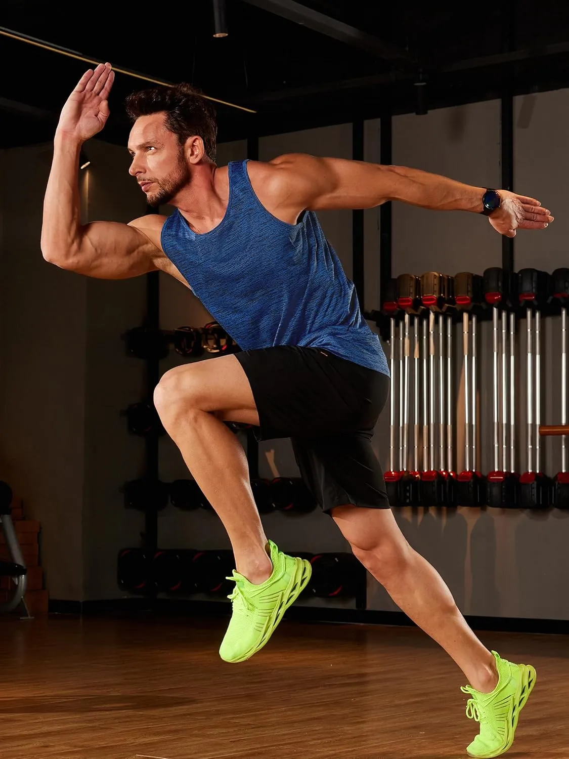 TACVASEN Men's Tank Tops Quick Dry Sleeveless Workout Muscle Shirt Athletic Bodybuilding Gym Performance Tee Shirts