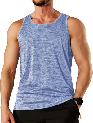 TACVASEN Men's Tank Tops Quick Dry Sleeveless Workout Muscle Shirt Athletic Bodybuilding Gym Performance Tee Shirts