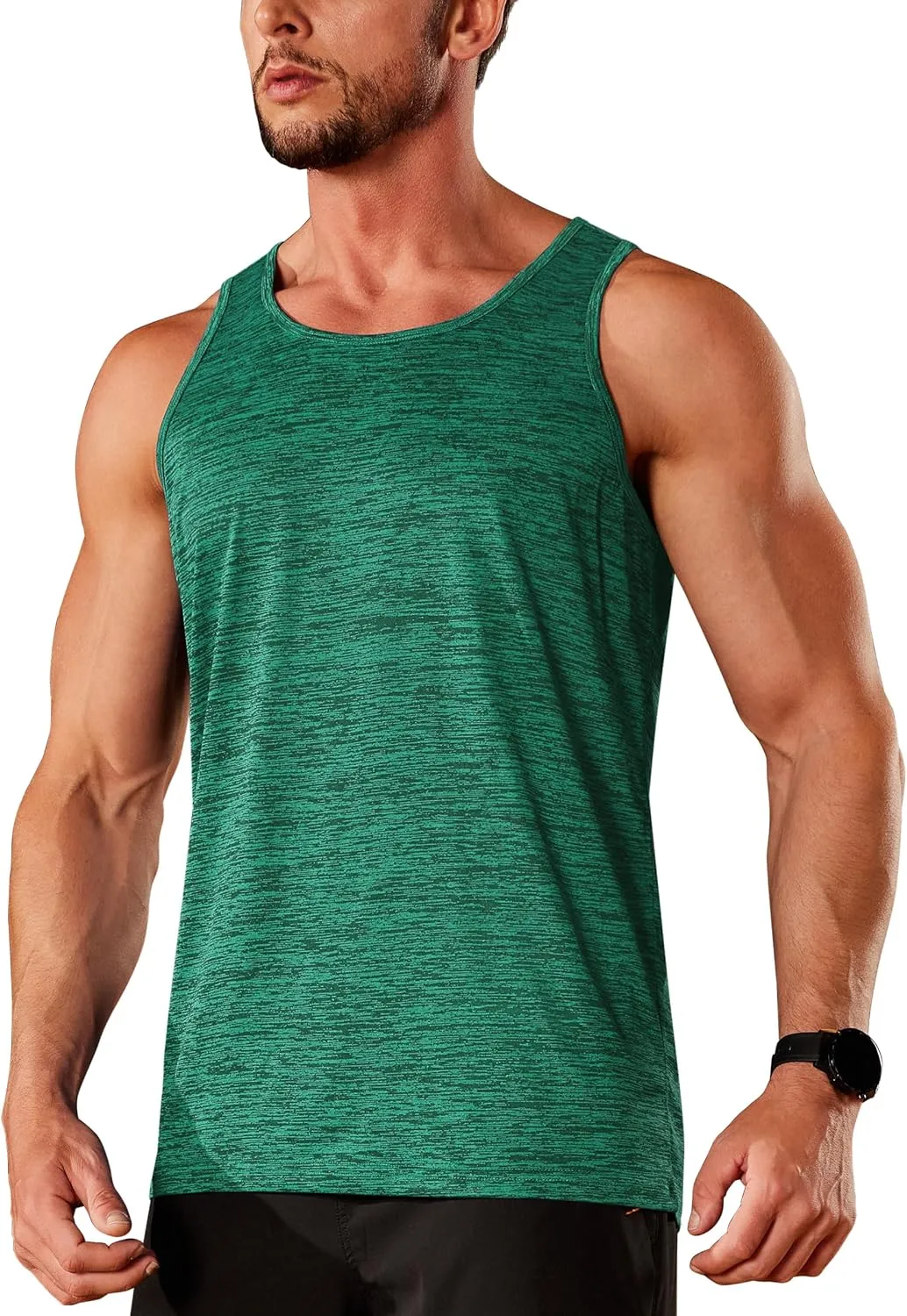 TACVASEN Men's Tank Tops Quick Dry Sleeveless Workout Muscle Shirt Athletic Bodybuilding Gym Performance Tee Shirts