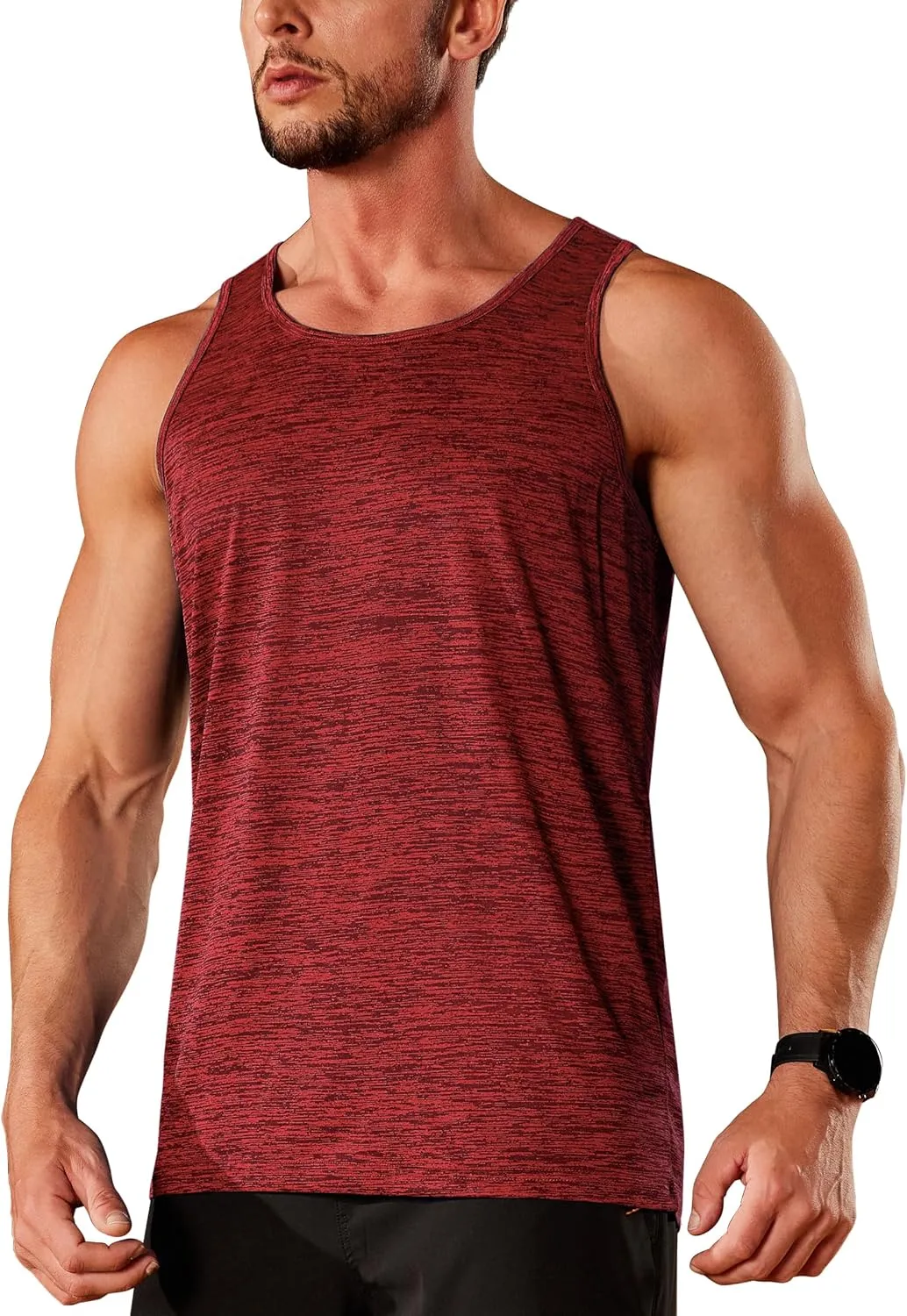 TACVASEN Men's Tank Tops Quick Dry Sleeveless Workout Muscle Shirt Athletic Bodybuilding Gym Performance Tee Shirts
