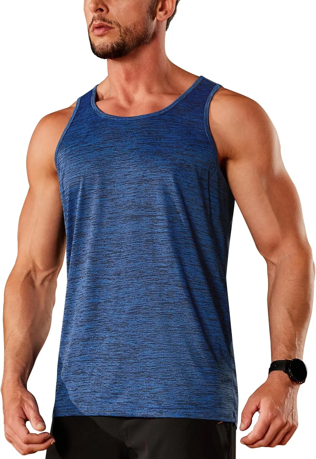TACVASEN Men's Tank Tops Quick Dry Sleeveless Workout Muscle Shirt Athletic Bodybuilding Gym Performance Tee Shirts