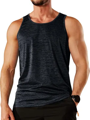 TACVASEN Men's Tank Tops Quick Dry Sleeveless Workout Muscle Shirt Athletic Bodybuilding Gym Performance Tee Shirts