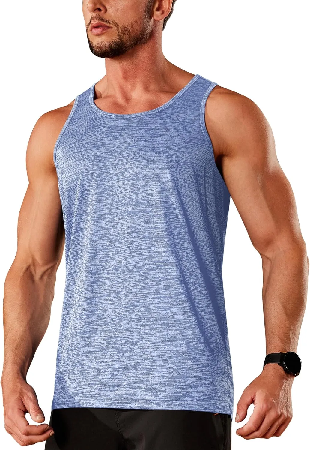 TACVASEN Men's Tank Tops Quick Dry Sleeveless Workout Muscle Shirt Athletic Bodybuilding Gym Performance Tee Shirts