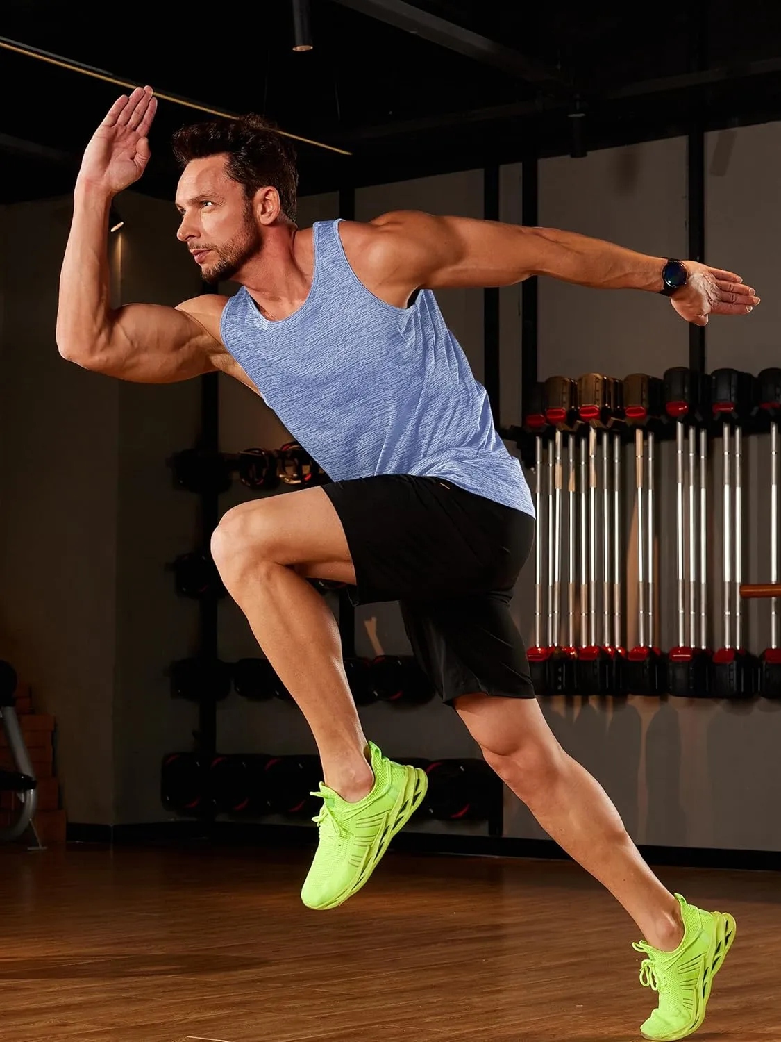 TACVASEN Men's Tank Tops Quick Dry Sleeveless Workout Muscle Shirt Athletic Bodybuilding Gym Performance Tee Shirts