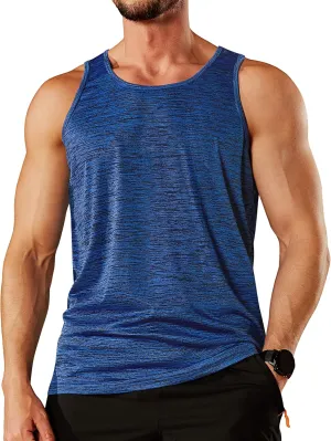 TACVASEN Men's Tank Tops Quick Dry Sleeveless Workout Muscle Shirt Athletic Bodybuilding Gym Performance Tee Shirts