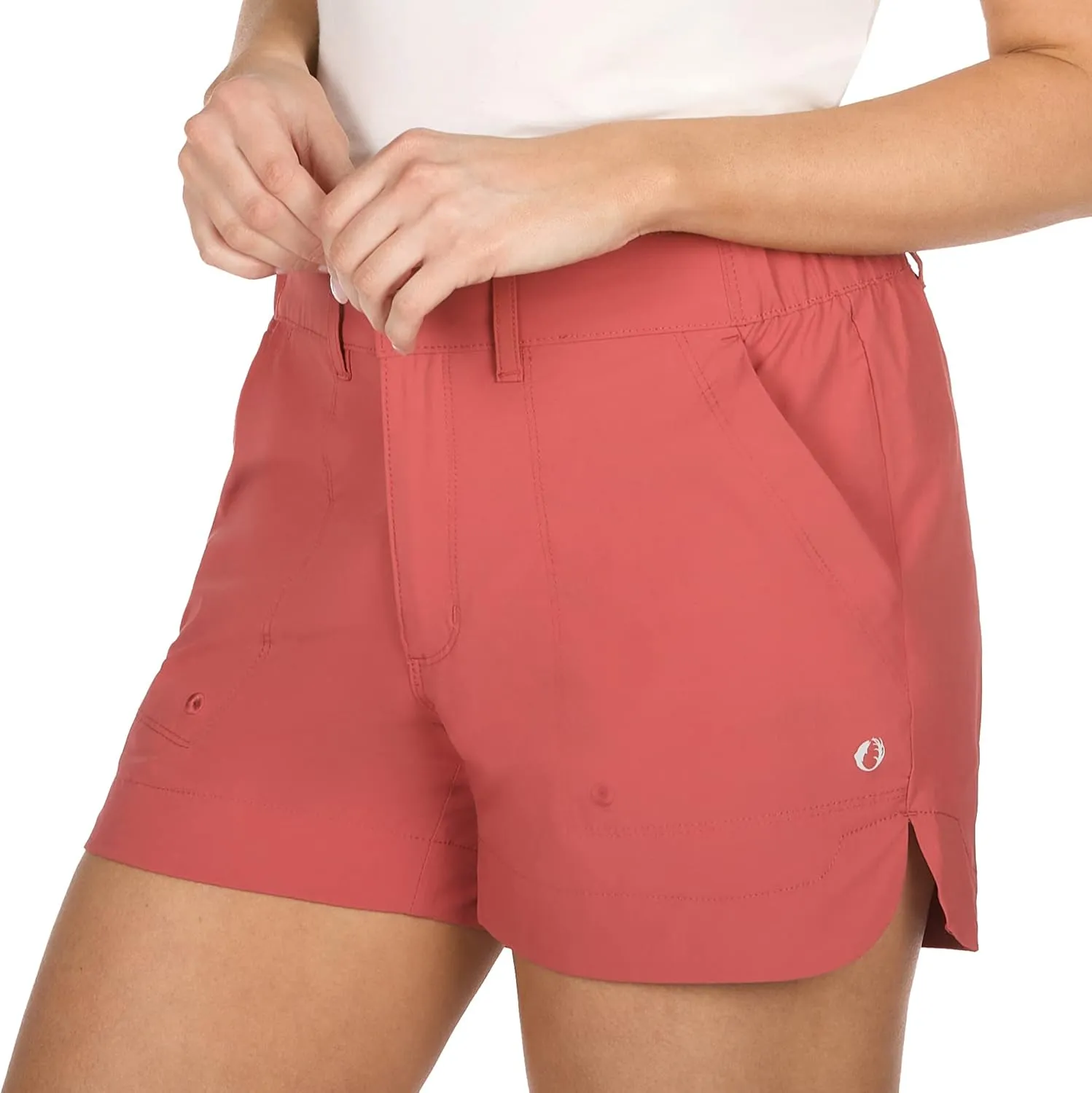 The American Outdoorsman Curved Hem 4" Shorts for Women, Perfect for Hiking, Walking, Outdoor Activities