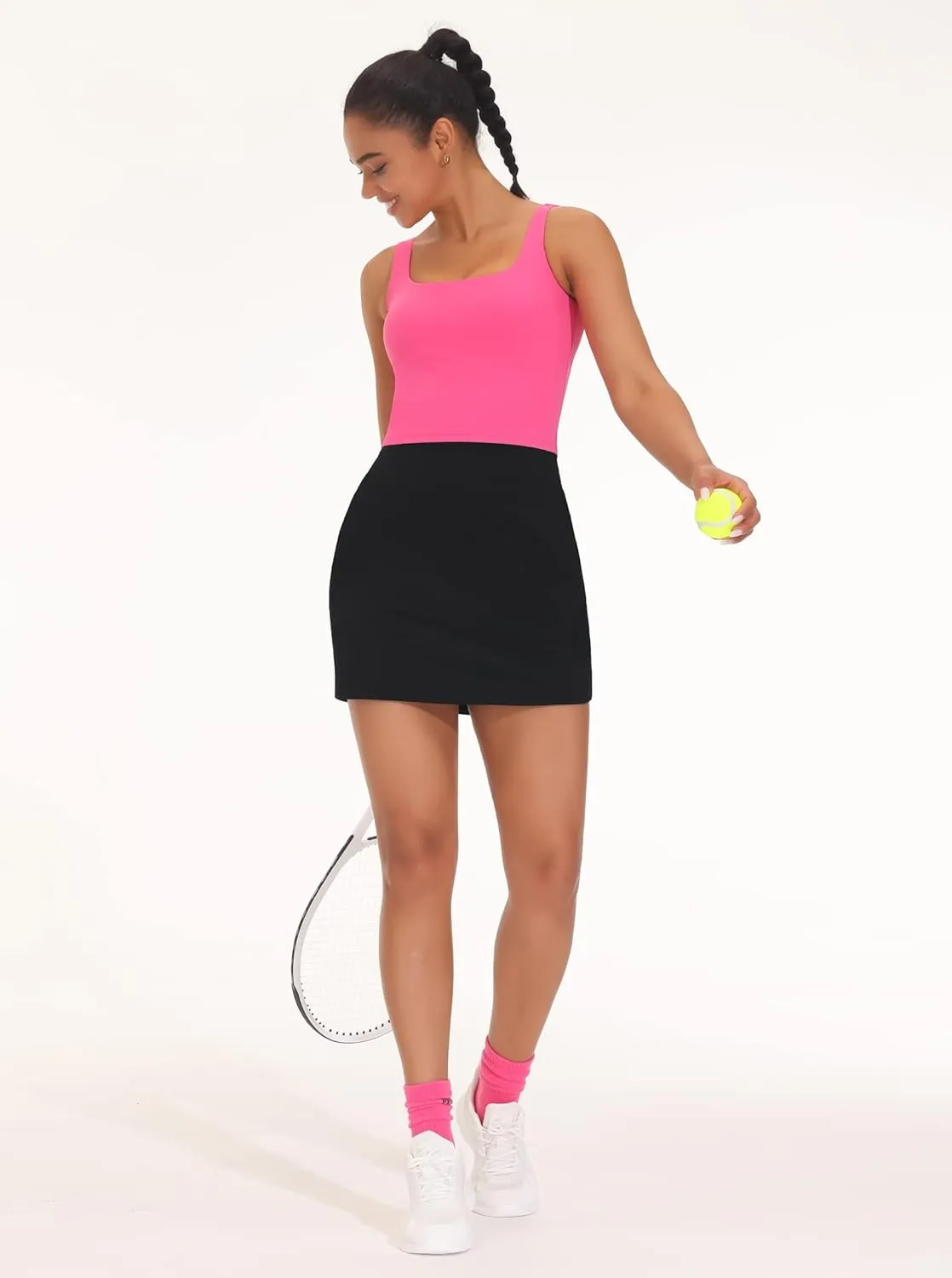 THE GYM PEOPLE Women's Golf Skort Tennis High Waist Lightweight Athletic Casual Skirts Built-in Shorts with 4 Pockets