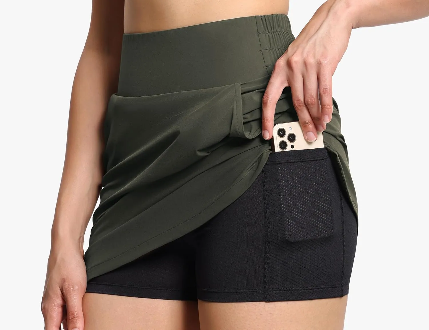 THE GYM PEOPLE Women's Golf Skort Tennis High Waist Lightweight Athletic Casual Skirts Built-in Shorts with 4 Pockets