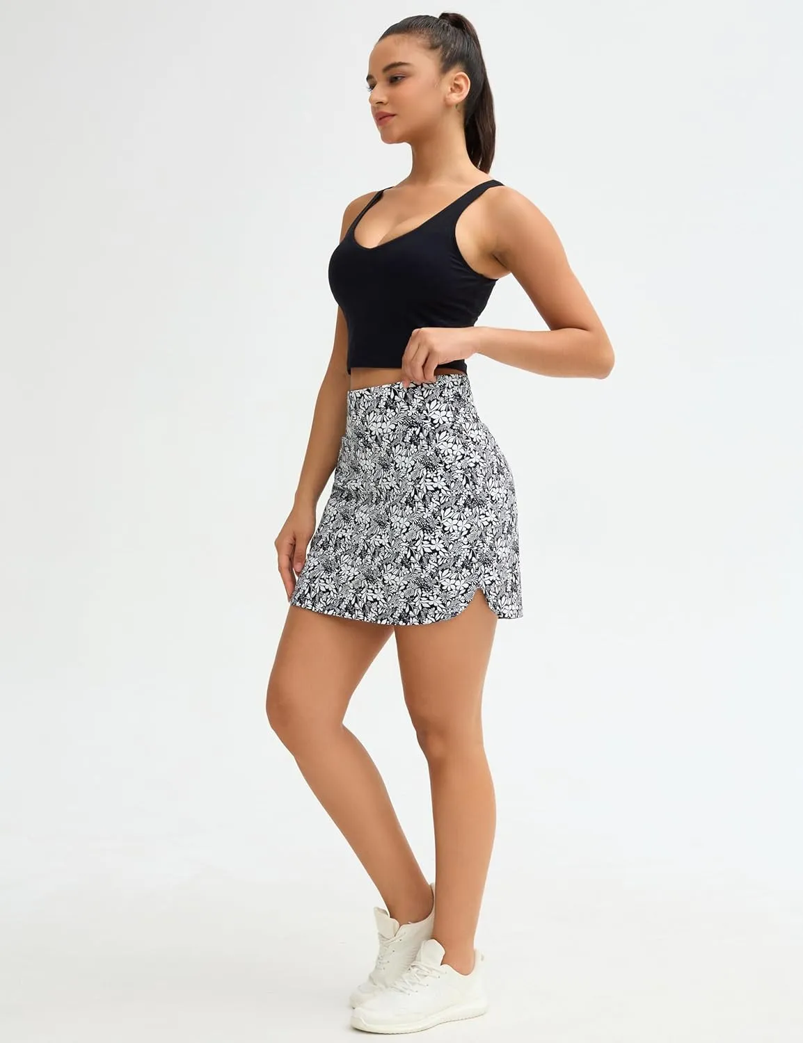 THE GYM PEOPLE Women's Golf Skort Tennis High Waist Lightweight Athletic Casual Skirts Built-in Shorts with 4 Pockets