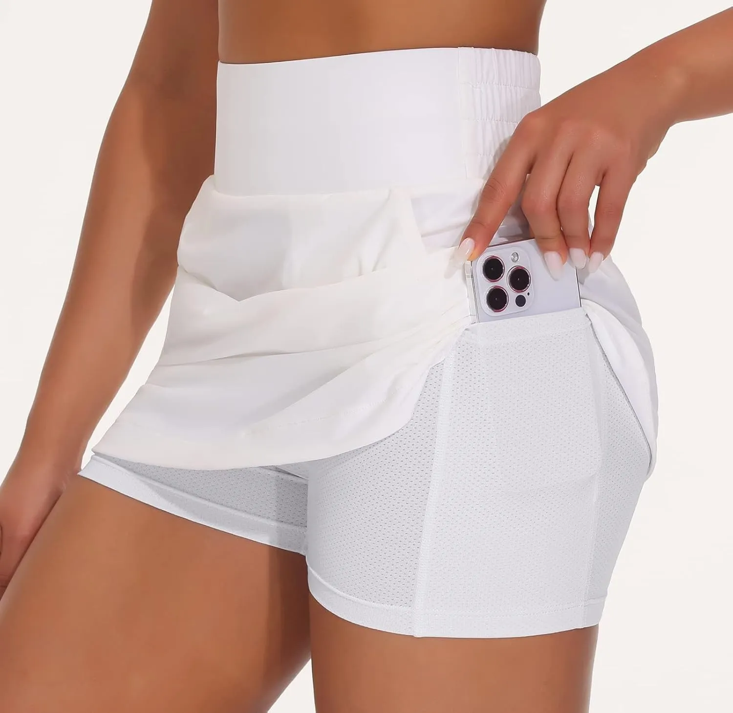 THE GYM PEOPLE Women's Golf Skort Tennis High Waist Lightweight Athletic Casual Skirts Built-in Shorts with 4 Pockets
