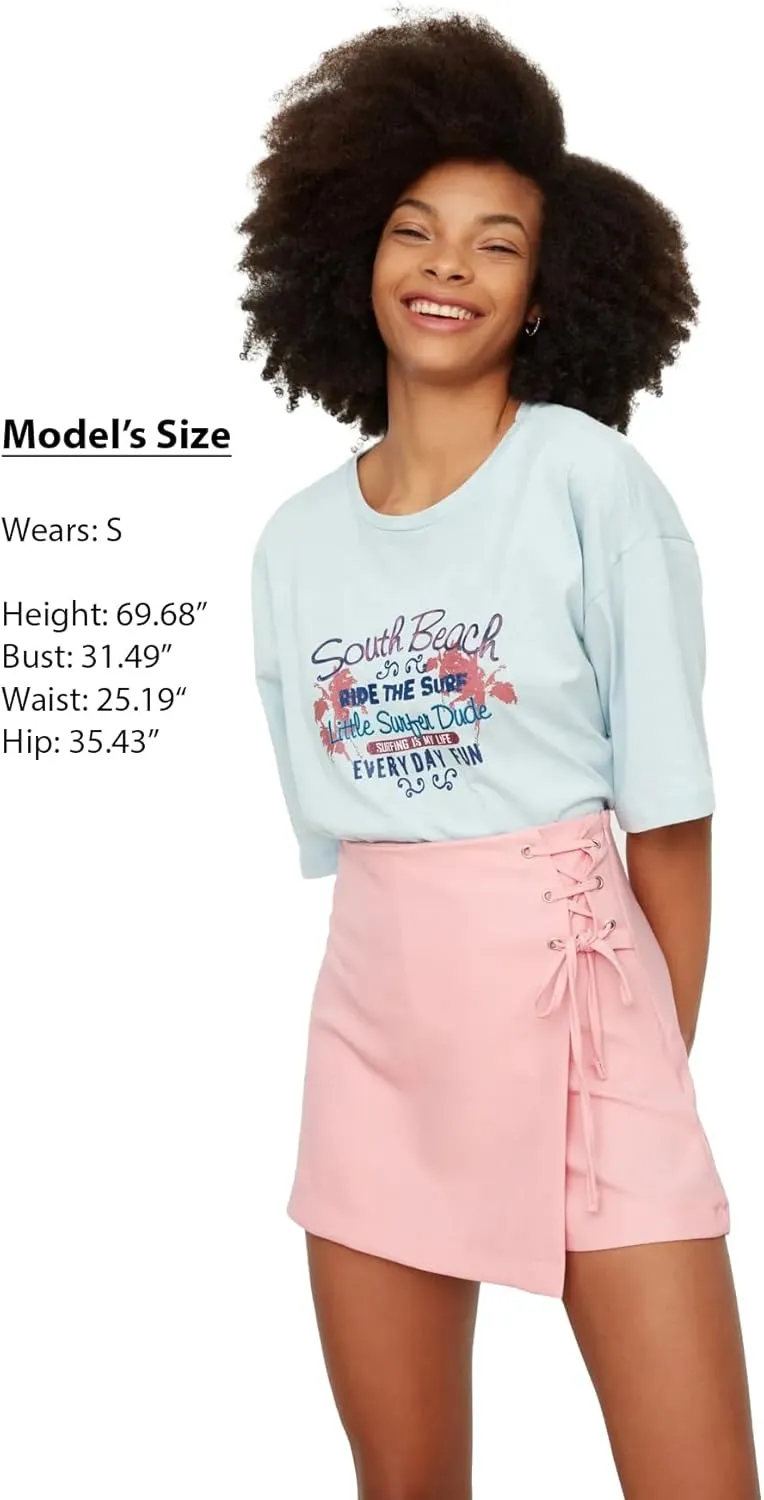 Trendyol Fashion Skorts for Women Casual Summer, Trendy Casual Mini Skirt Shorts Outfit