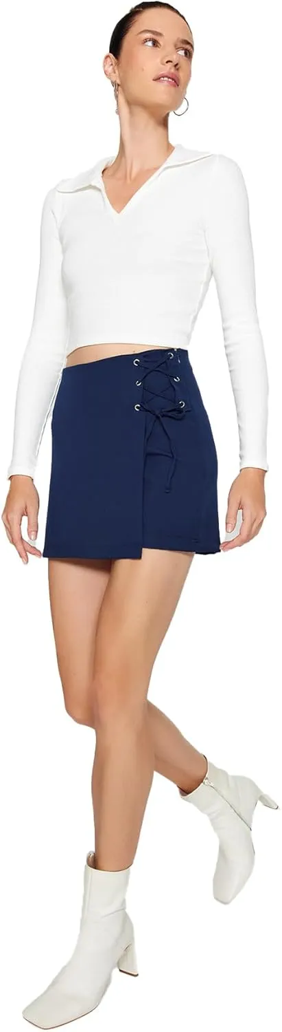 Trendyol Fashion Skorts for Women Casual Summer, Trendy Casual Mini Skirt Shorts Outfit