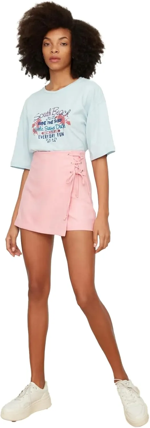Trendyol Fashion Skorts for Women Casual Summer, Trendy Casual Mini Skirt Shorts Outfit