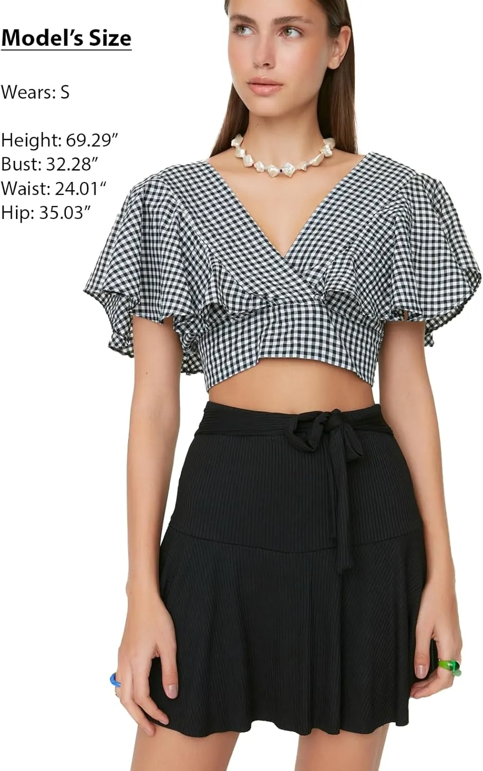 Trendyol Fashion Skorts for Women Casual Summer, Trendy Casual Mini Skirt Shorts Outfit