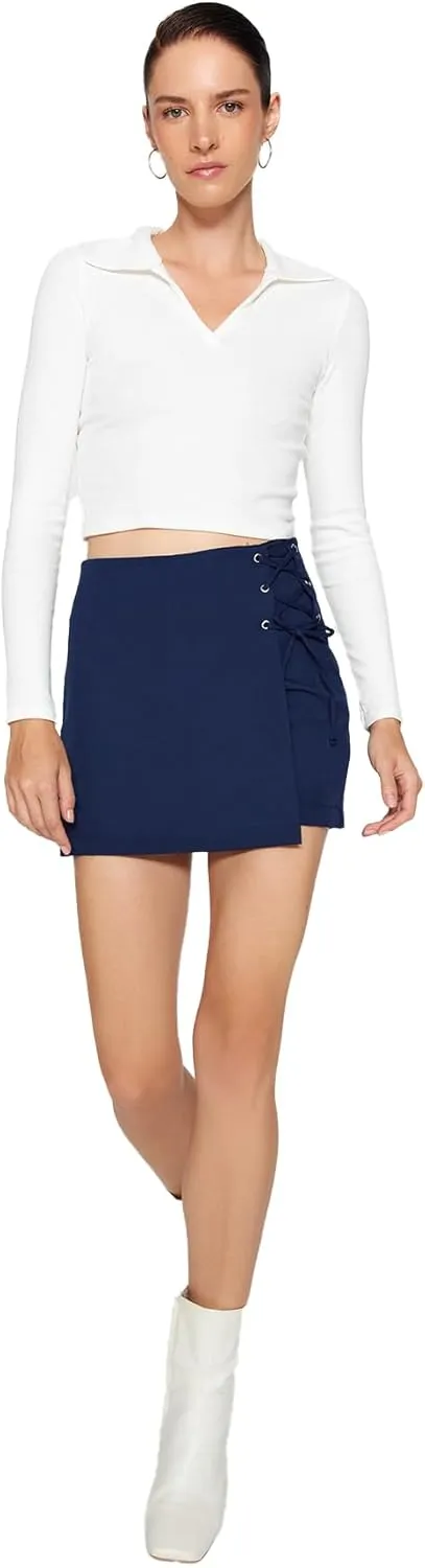 Trendyol Fashion Skorts for Women Casual Summer, Trendy Casual Mini Skirt Shorts Outfit