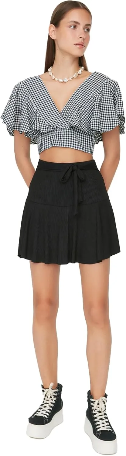 Trendyol Fashion Skorts for Women Casual Summer, Trendy Casual Mini Skirt Shorts Outfit