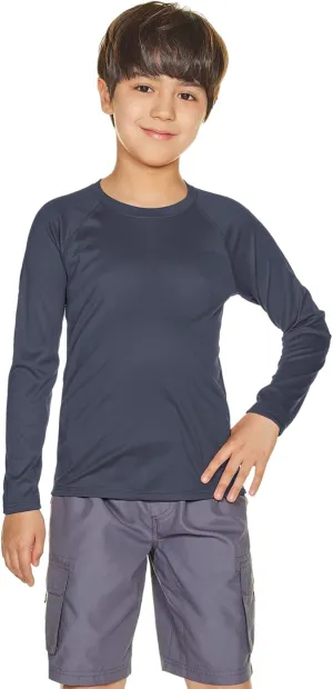 TSLA Kids Youth UPF 50  Long Sleeve T-Shirt, Athletic Sports Dry Fit Sun Shirts, UV Sun Portection Fishing Shirts